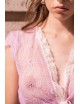 Hibiscus Wrap over frilled lace top